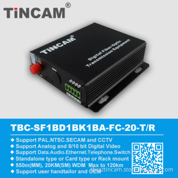 1 Channel Video Transceiver Optical Fiber Audio Video Transceiver Fiber Optic Audio Video Equipment
